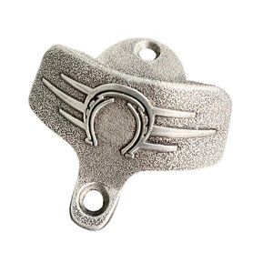Marlboro Horseshoe Bottle Opener Wall Mount Mancave Bar Metal Silver Tone Lucky